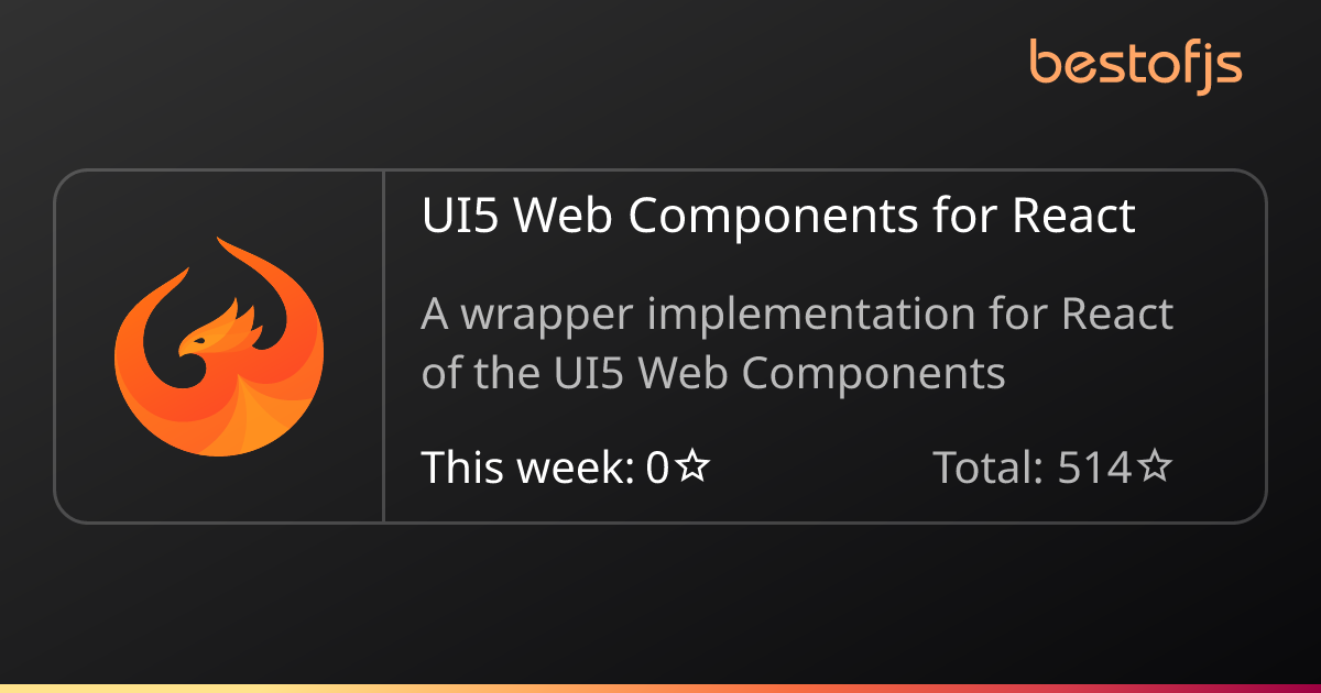 Best of JS • UI5  Components for React
