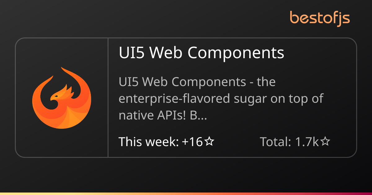 Best of JS • UI5 Web Components