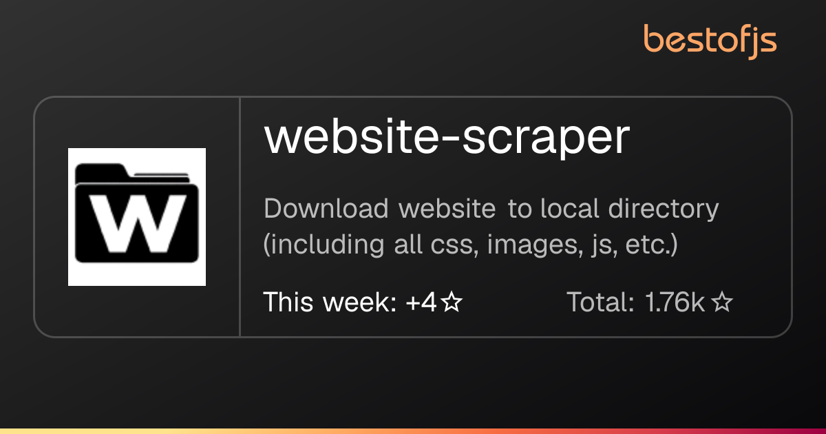 Best of JS • website-scraper